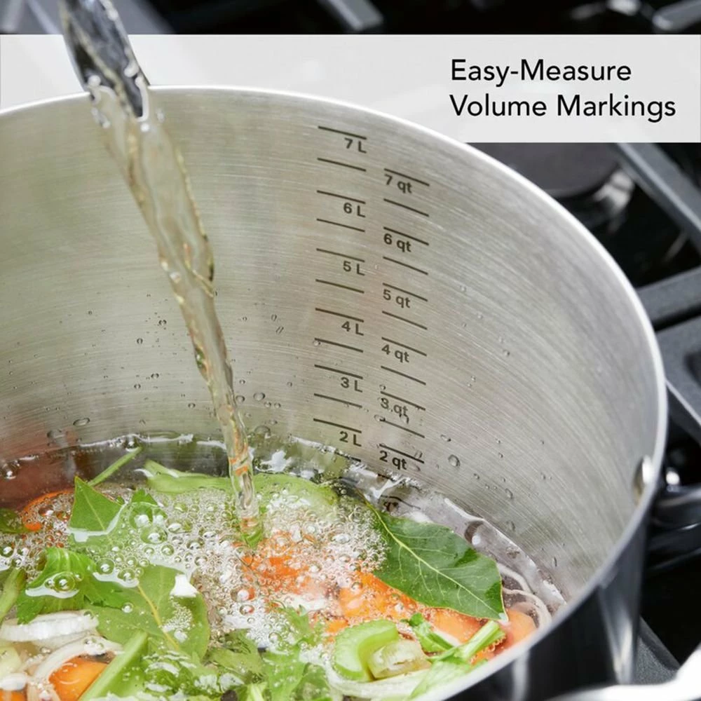 KitchenAid Non-Electrics KitchenAid Stainless Steel 3-Ply Base Stockpot With Lid | 8 Qt. - Image 6