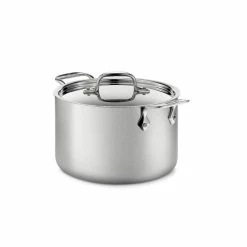 All-Clad D5 Brushed Stainless Steel Stockpot & Lid | 4 Qt.
