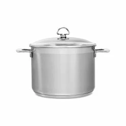 Chantal Induction 21 Stock Pot With Pasta/Steamer Insert + Glass Lid | 8 Qt. -Swiss Diamond shop stockpot82