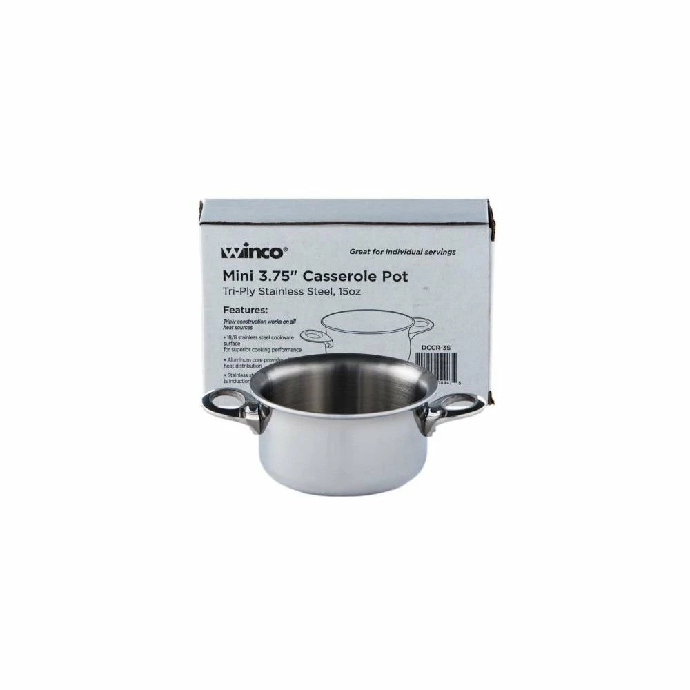 Winco Stainless Steel Mini Casserole | 15oz - Image 4