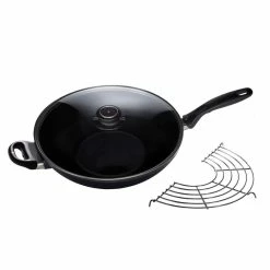 Swiss Diamond | XD Wok With Lid And Rack - 12.5"